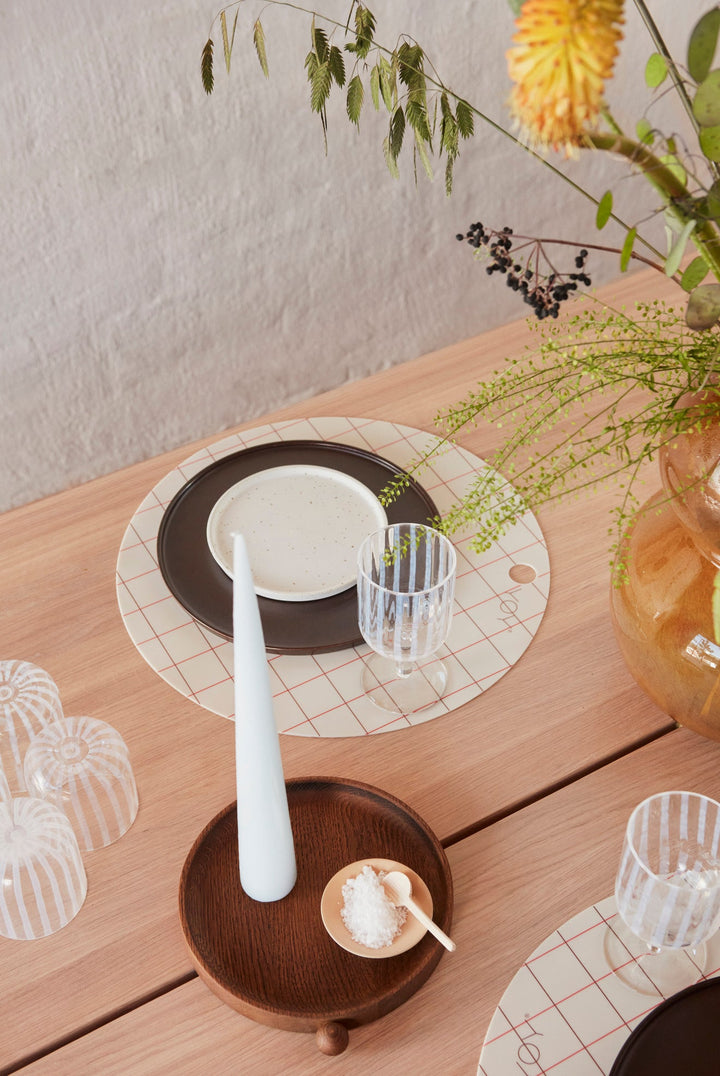 Small Inka Wood Tray Round in Dark