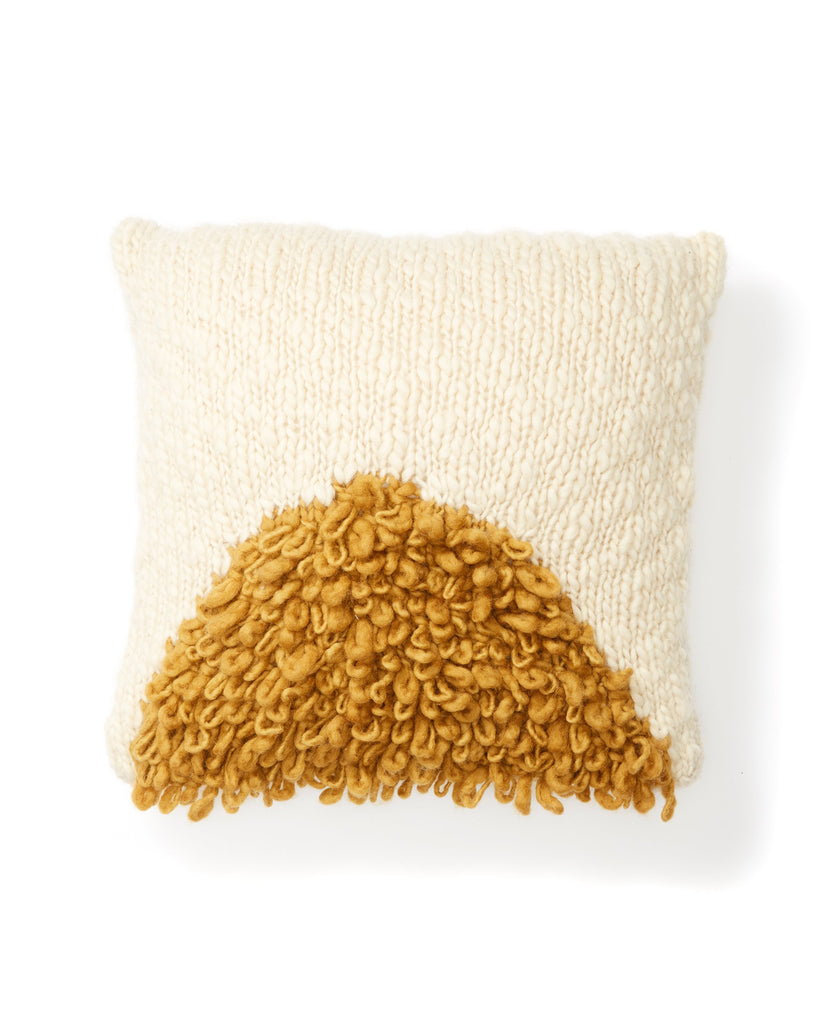 Moon Shag Pillow in Gold design by Minna