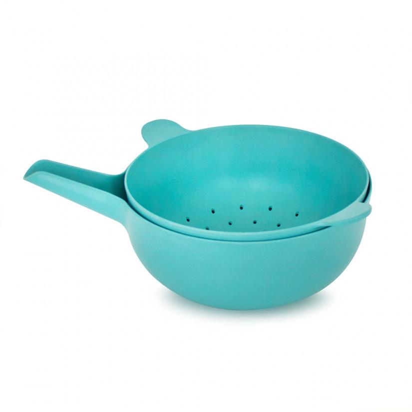 Pronto Bamboo Large Mixing Bowl and Colander Set in Various Colors design by EKOBO