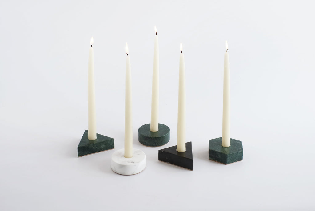 Stone Candle Holder in Forrest in Various Shapes design by FS Objects