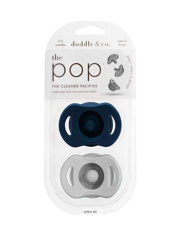 The Pop: navy about you + oh happy grey (twin-pack) - by doddle & co.