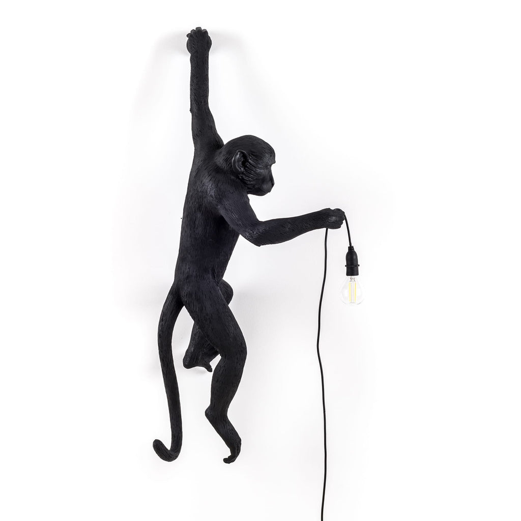 The Monkey Lamp in Black Hanging Version design by Seletti
