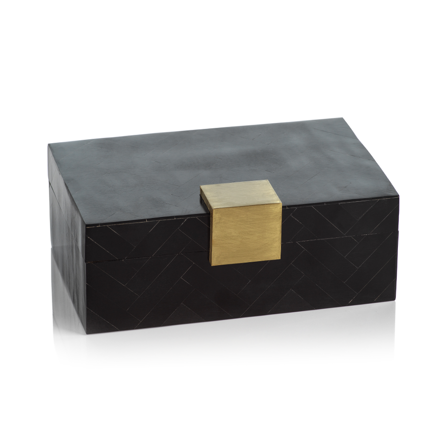 Sotavento Resin Chevron Inlaid Decorative Box