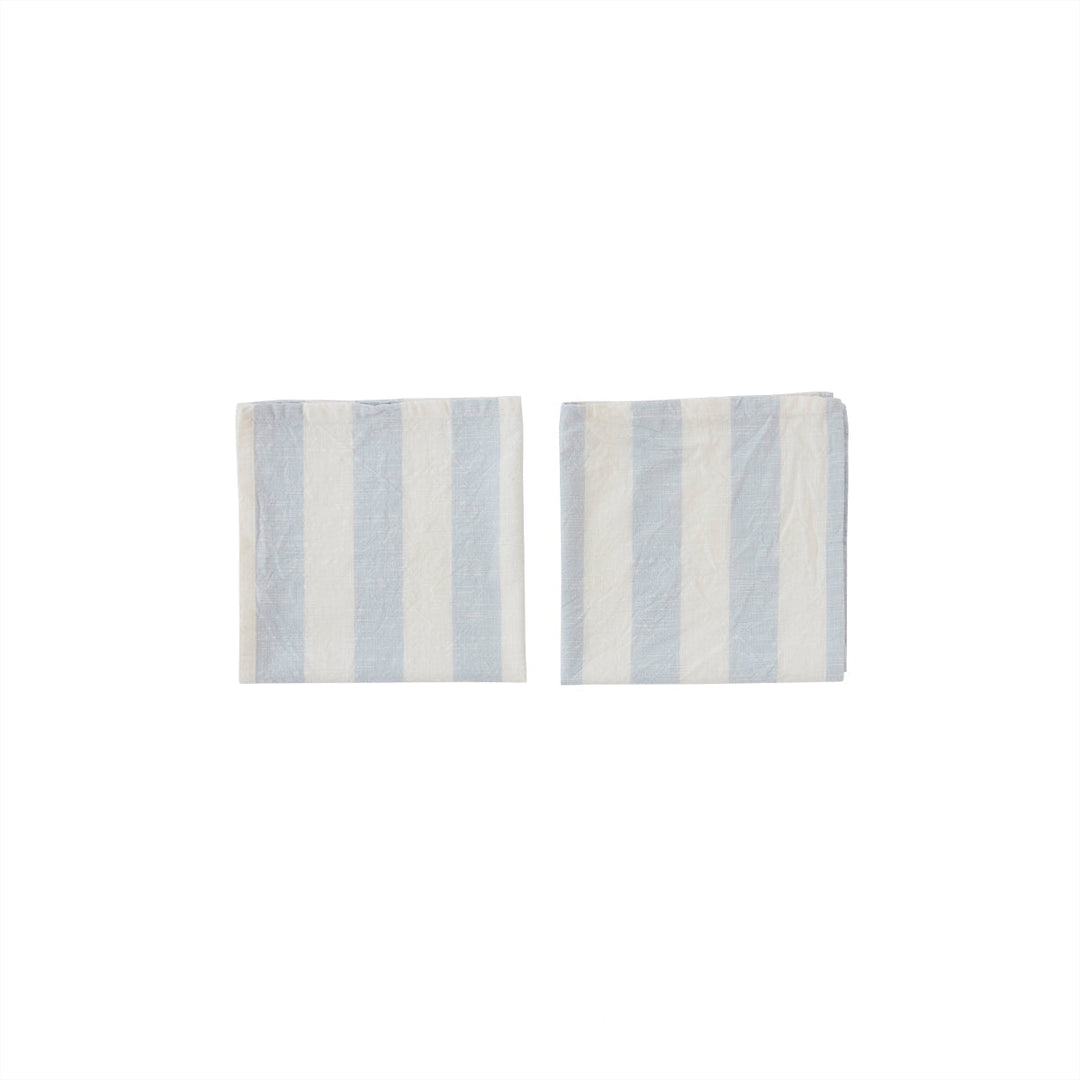 Pack of 2 Striped Napkin in Ice Blue
