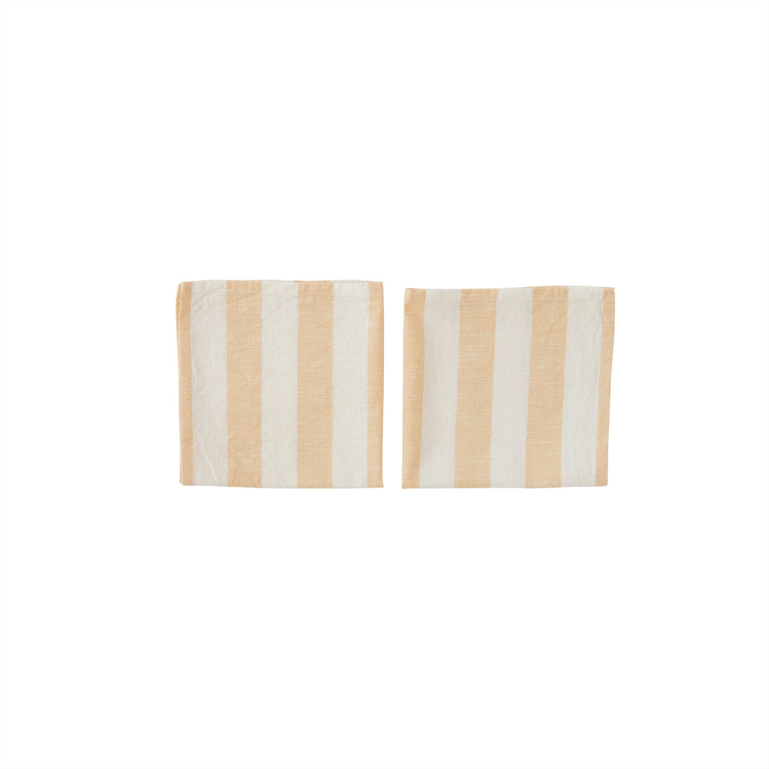 Pack of 2 Striped Napkin in Vanilla