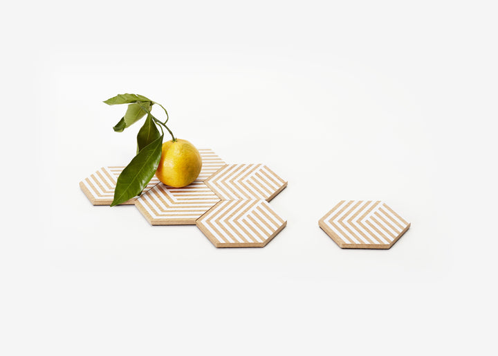 Set of 6 Table Tiles Optic in Various Colors design by Areaware