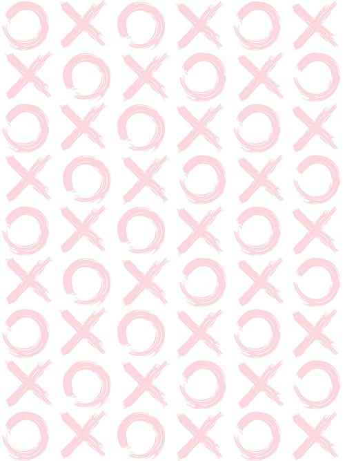 XO Wallpaper in Pink by Marley + Malek Kids