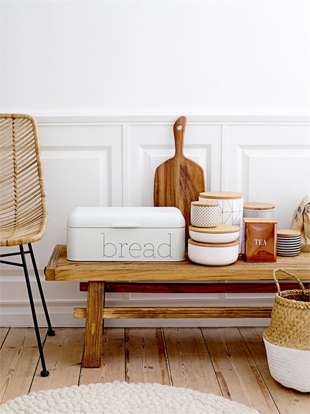 Metal Bread Bin in White design by BD Edition