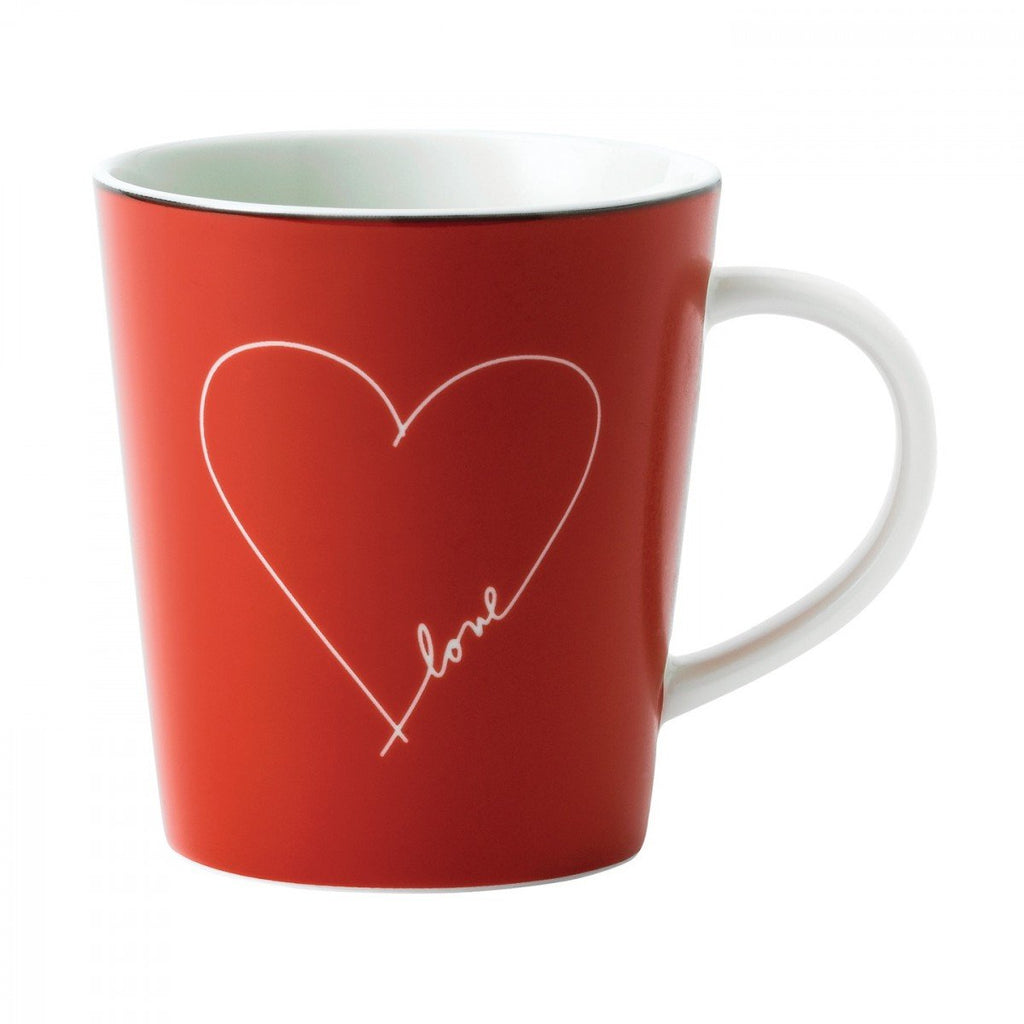 ED Signature White Heart Mug by Ellen DeGeneres