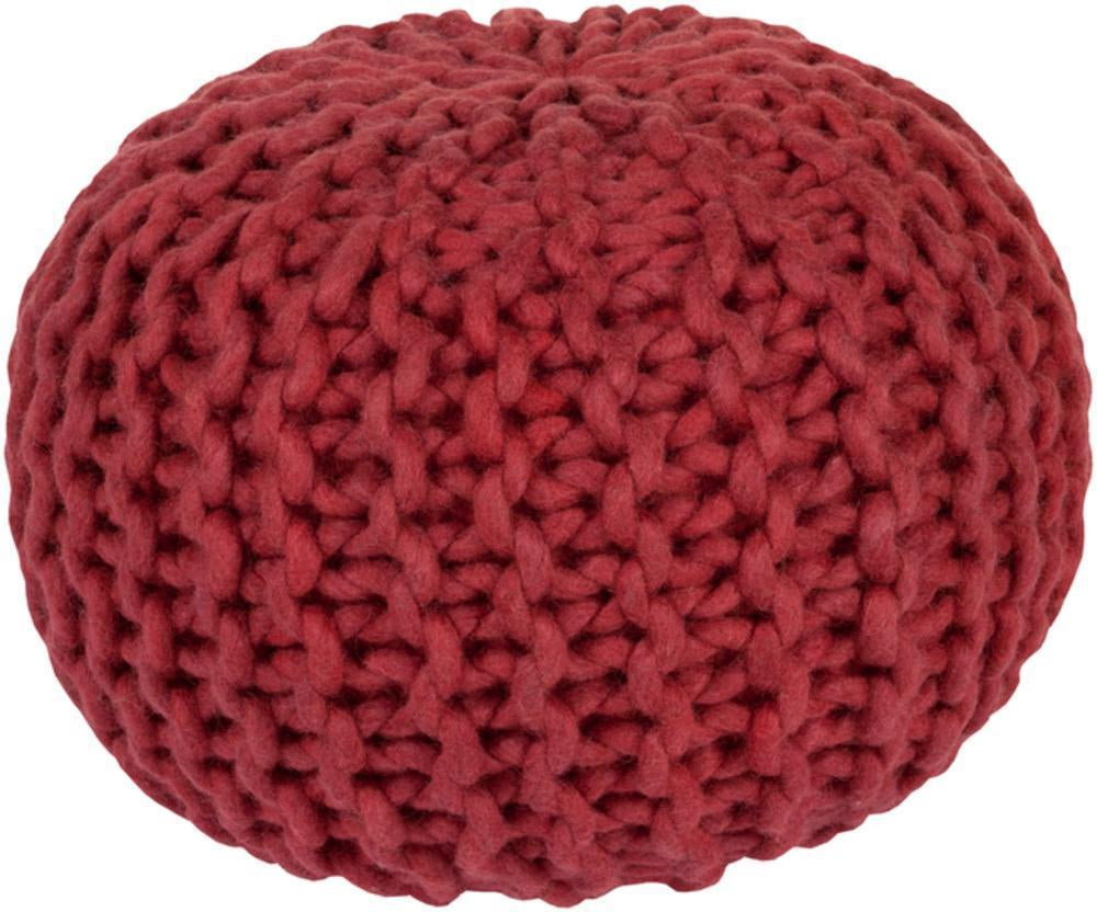 Bright Red Pouf