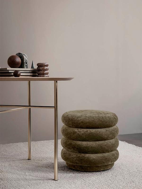 Small Round Pouf in Forest by Ferm Living