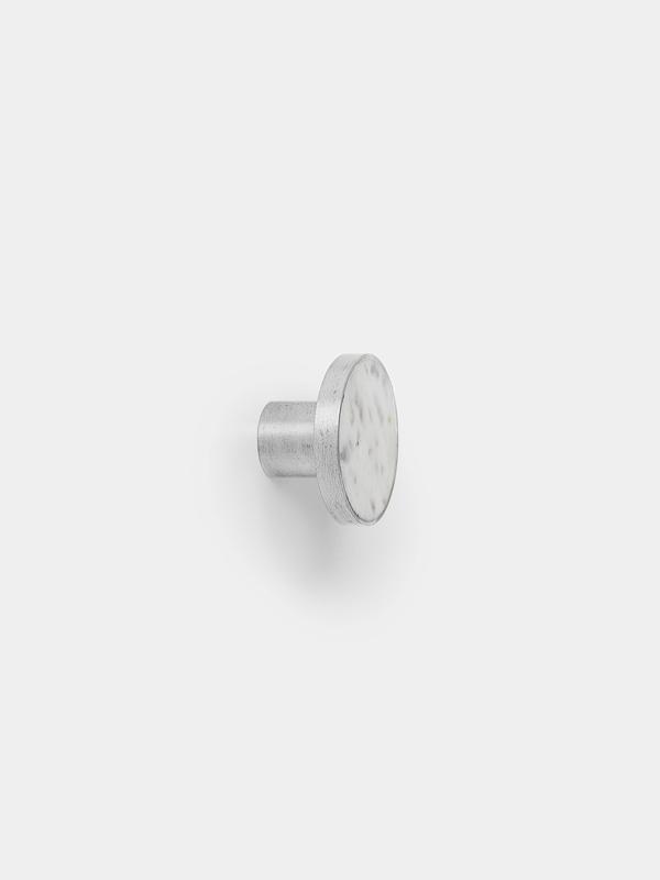 Large Steel Hook in White Marble by Ferm Living