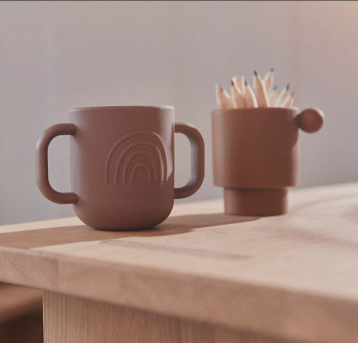 Pack of 2 Kappu Cup in Dusty Blue/Choko