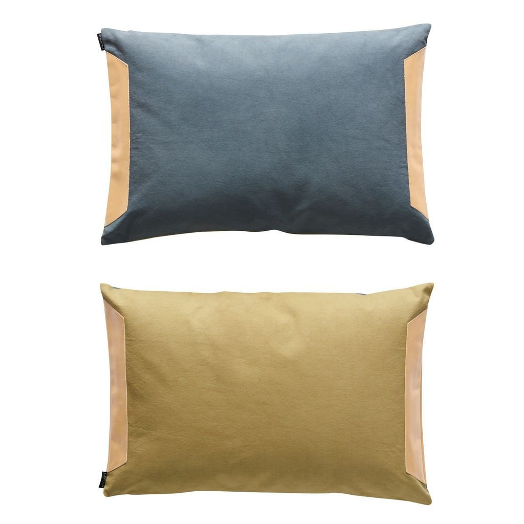Deco Cushion in Steel Blue & Olive design by OYOY