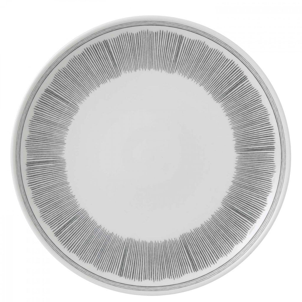Charcoal Grey Lines Dinner Plate by Ellen DeGeneres