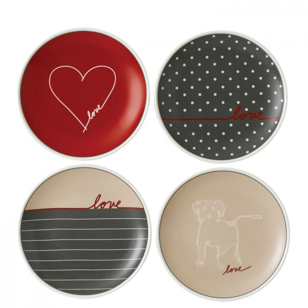 Signature 6 inch Plates Mixed Set of 4 by Ellen DeGeneres